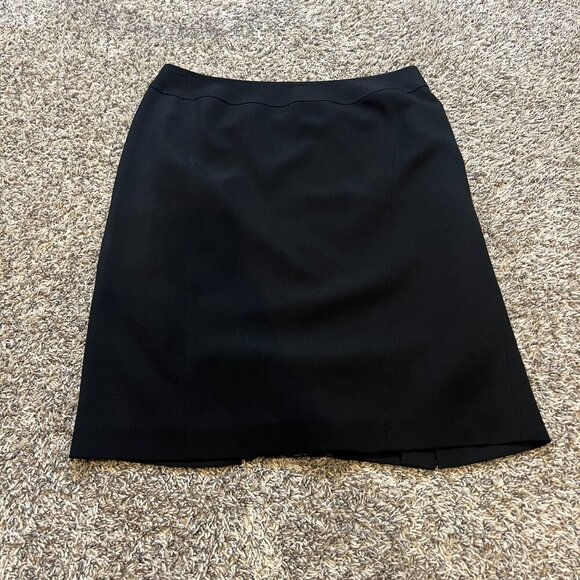 Anne Klein Black Suit Skirt - Size 6 - Picture 1 of 5